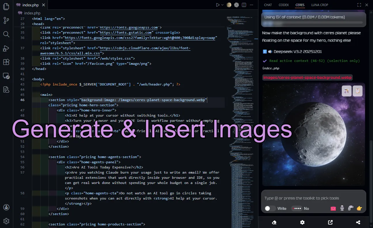 Image generation inside VS Code