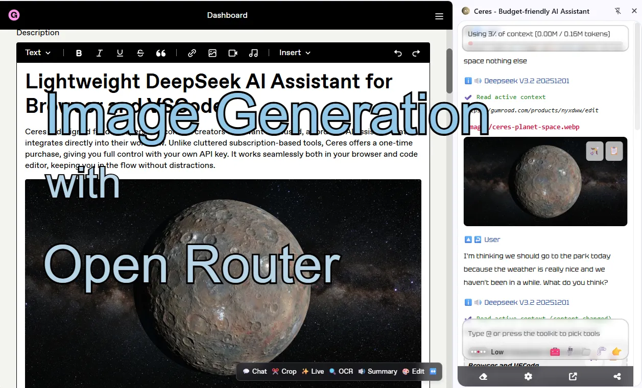 Image generation inside articles