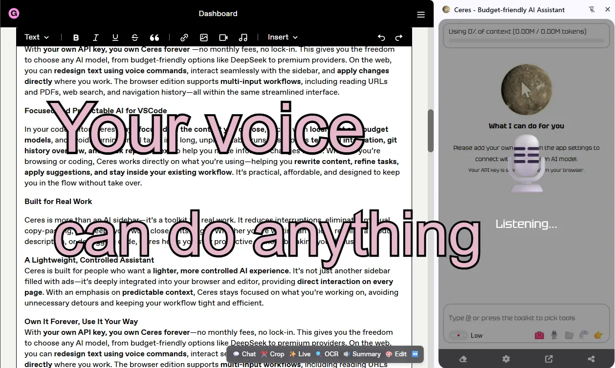 Rewrite text with your voice